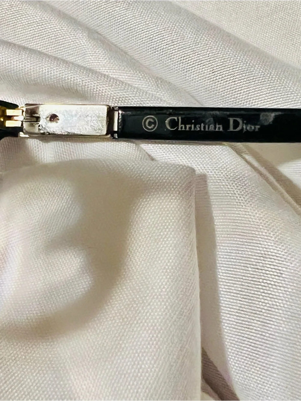 Christian Dior Eyeglasses CD3209 Black / Gold Rectangular Frame Italy